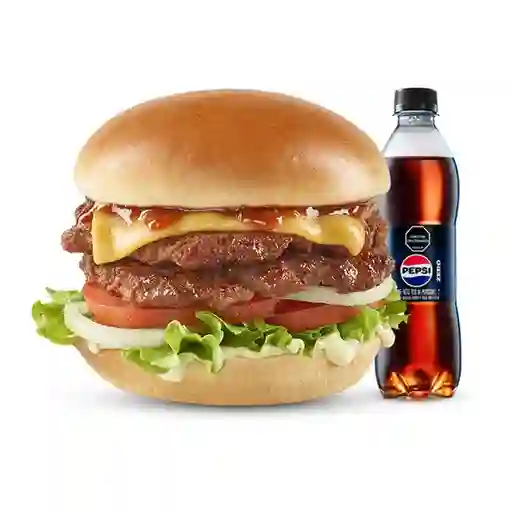 Hamburguesa Bbq + Gaseosa Pet 400 Ml