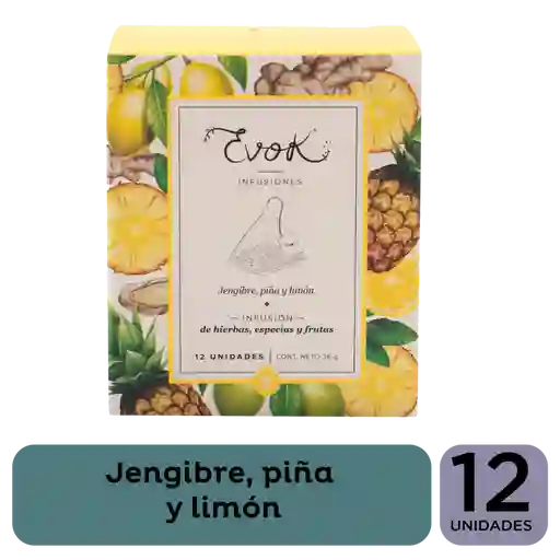 Infusión  Por 12 Unidades Jengibre, Piña