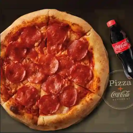 Mediana Pepperoni + Coca Cola