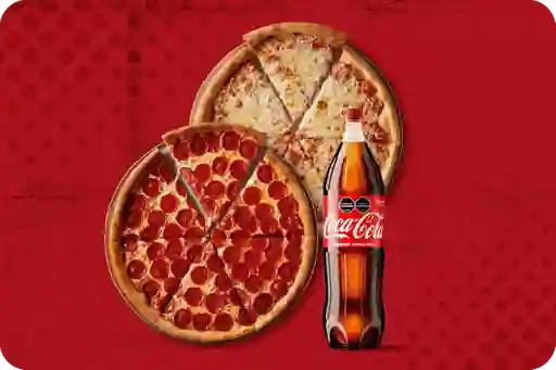 2 Pizzas M + Coca Cola 1.5 Ml