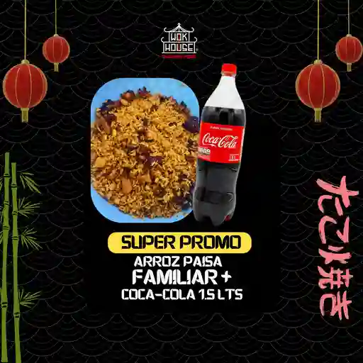 Arroz Paisa Familiar + Coca Cola 1.5 Lt