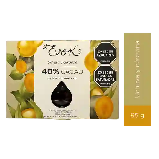 Uchuva Con Chocolate 40% Cacao Y Cúrcuma