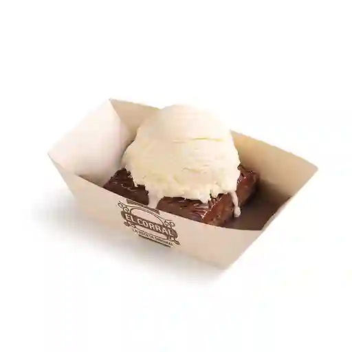 Brownie De Arequipe Con Helado