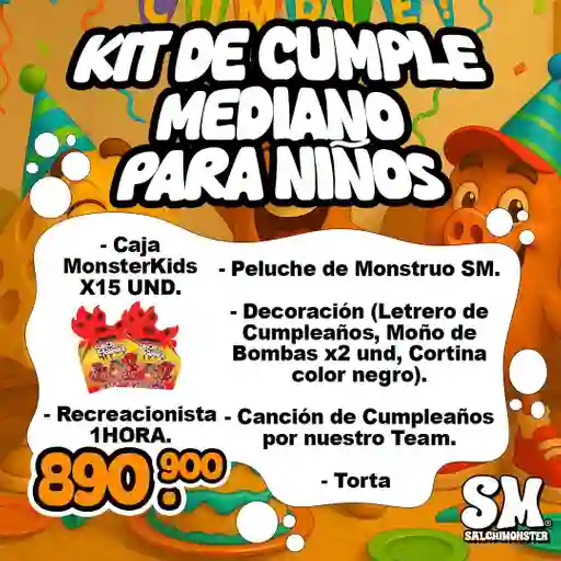 Kit Cumpleaños Mediano (15 Niños)