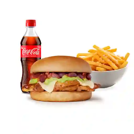 Kombo Hamburguesa Churrasco Con Frijol