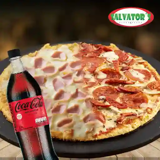 Pizza Medium 30 Cm + Cocacola 1.5 Lts 