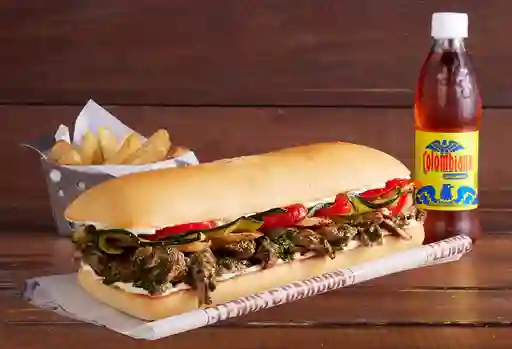 Combo Sandwich Bife De Res A La Parrilla