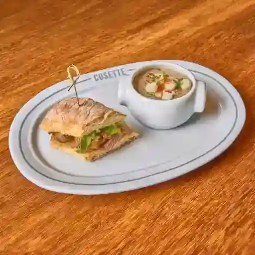 1/2sandwich Roastbeef Y Sopa Champiñon