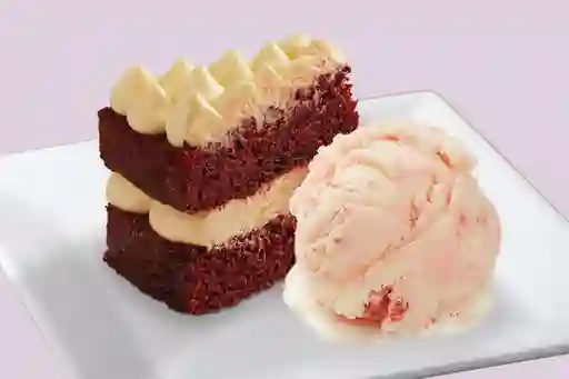 Cake Red Velvet Con Helado