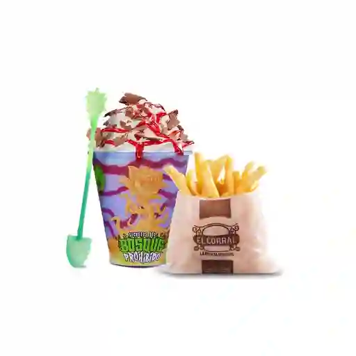 Malteada Drácula + Papas