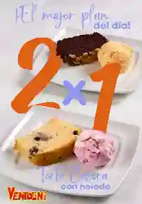 2x1 Torta Casera Con Helado