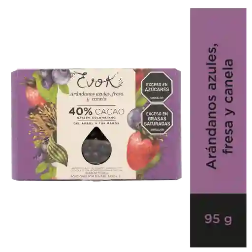 Evok Arándano 40% Chocolate X95g