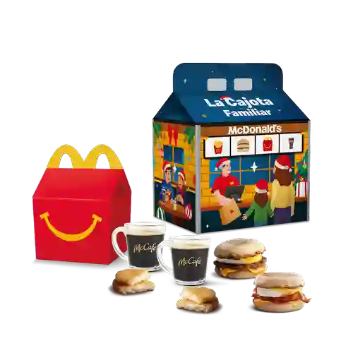 Cajota Familiar Feliz Desayuno Para Tres Personas