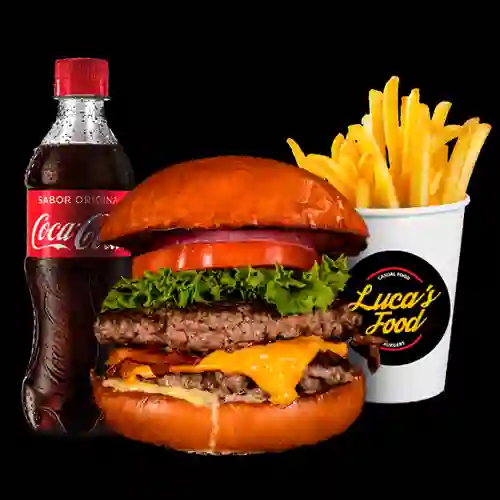 Doble Con Papas Y Gaseosa