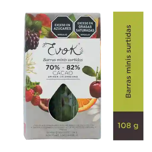 Evok Chocolate 70% 82% Mini X 18ux108 G