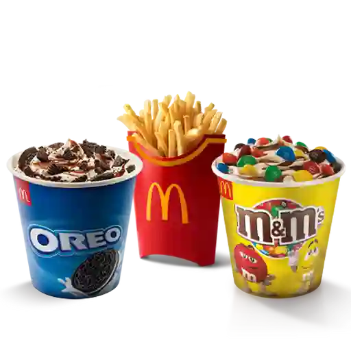 Mcflurry Oreo + Mcflurry M&m + Papas Grandes