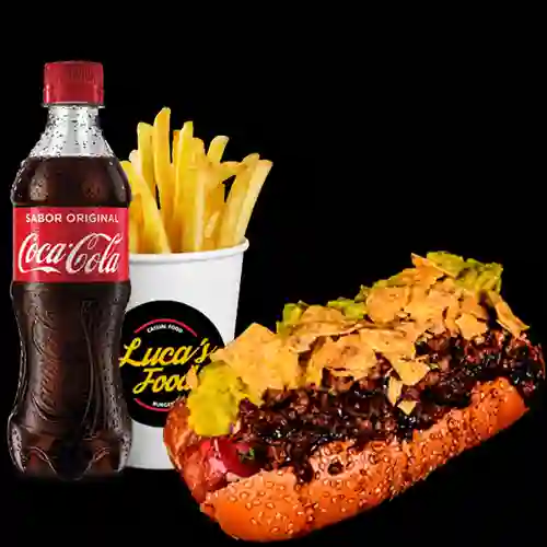 Mexicano Con Papas Y Gaseosa