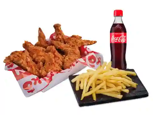 10 P.alitas + Fr + 1 Coca Cola 400ml