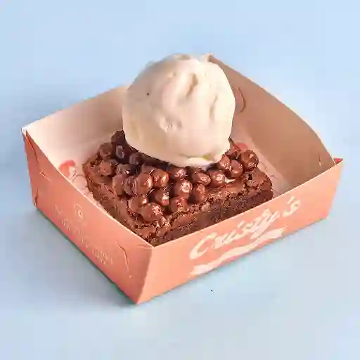 Brownie + Helado Vainilla Fit