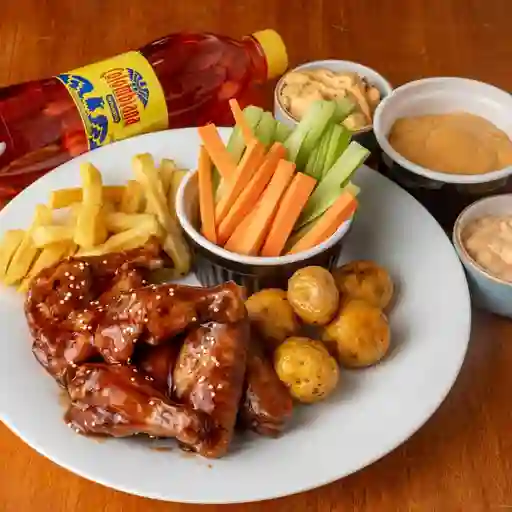 Combo8 Piezas De Alas Más Gaseosa 250ml