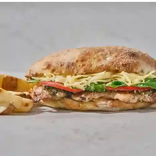 Panino De Contramuslo Y Papas Al Horno