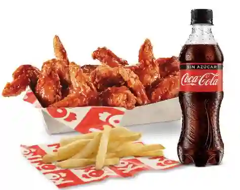 10 P.alitas + Fr + 1 Coca Cola 400ml