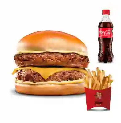 Combo Doble.carne + Coca-cola 400ml