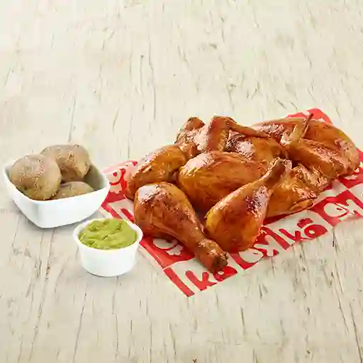 Un Kokoriko Asado + Guacamole + Papa