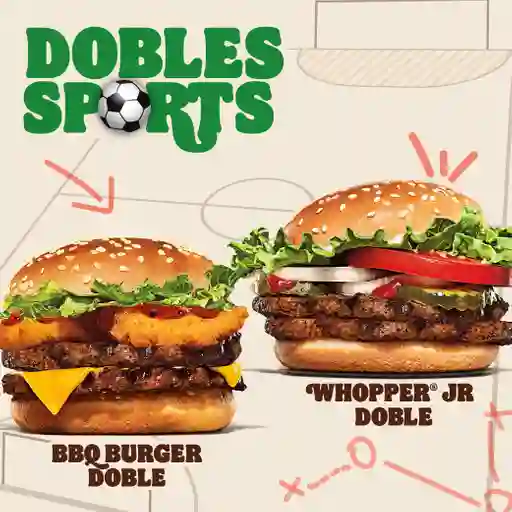 Dobles Sports Bbq Burger Doble + Whop...