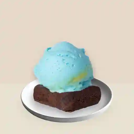 Brownie Con Helado De Chicle Banano
