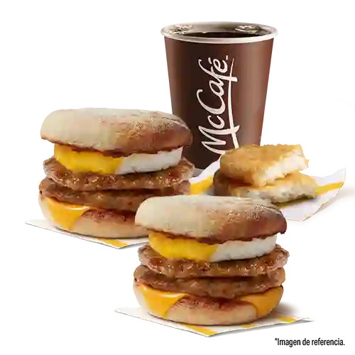 2 Egg Mcmuffin Doble Salchicha + 1 Americano 8oz + 1 Hashbrown