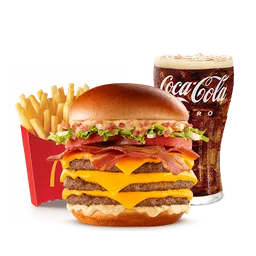 Mccombo Mediano Tasty Turbo Bacon 3 Carnes