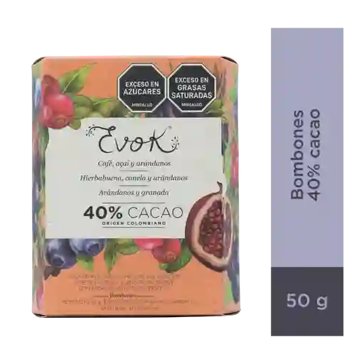 Evok Chocolate 40% Estuche X50g X10u