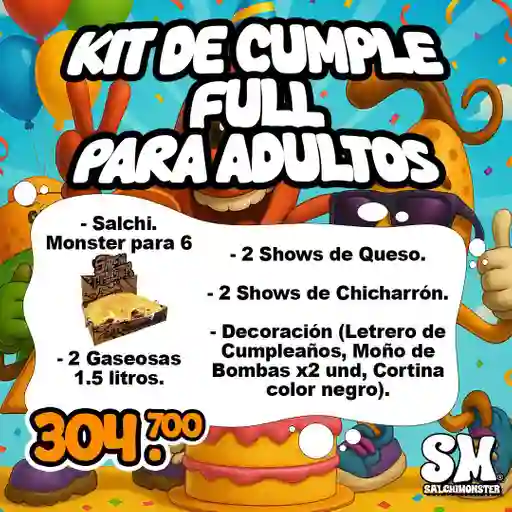 Kit Cumpleaños Adultos (6 Personas)