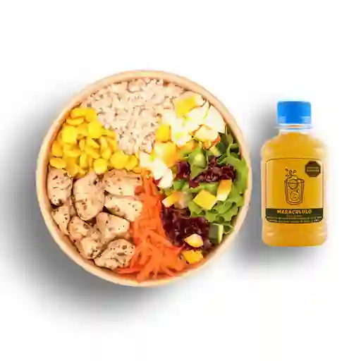 Bowl Mediano Pollo Saludable  + Bebida