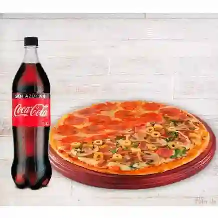 Pizza Mediana + Gaseosa 1.5