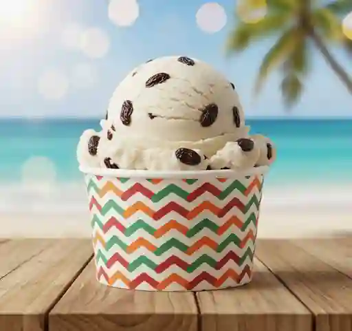 Helado Ron Con Pasas