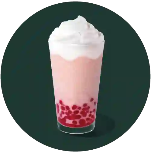 Fresa Cream Frapp Con Perlas Frambuesa