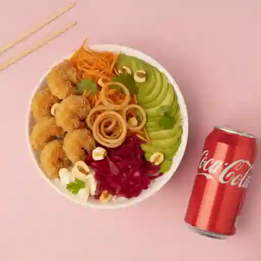 Crispy Shrimp Poke Grande + Bebida
