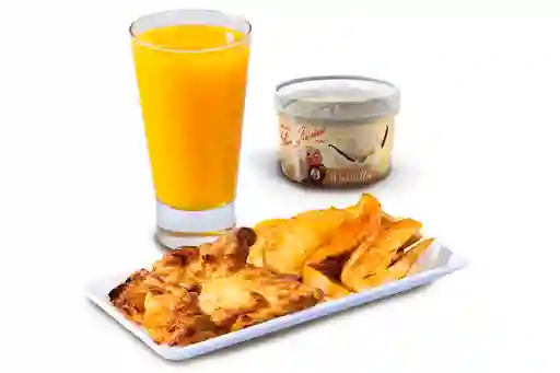 Menu Infantil Pollo Grille Con Helado