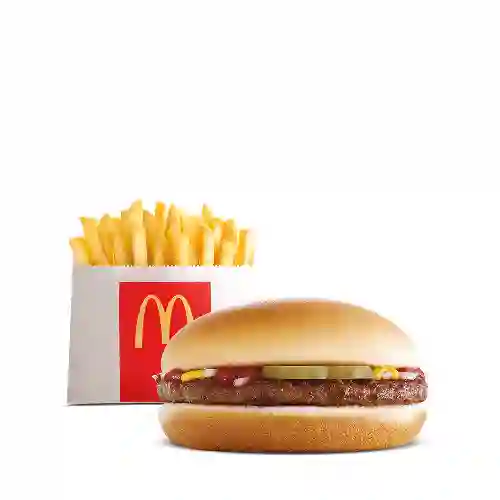 Hamburguesa + Papas Pequeñas
