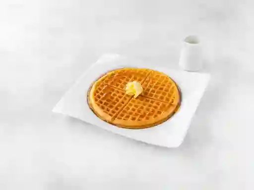 Waffle Con Mantequilla Y Syrup