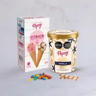 Combo Litro+ Caja Cono + 2 Toppings