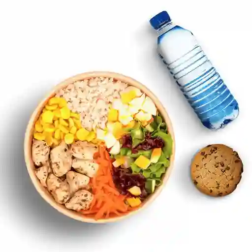 Mediano Bowl Con Bebida Y Postre