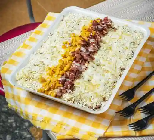 Salchipapa Para Dos Personas + Bacon