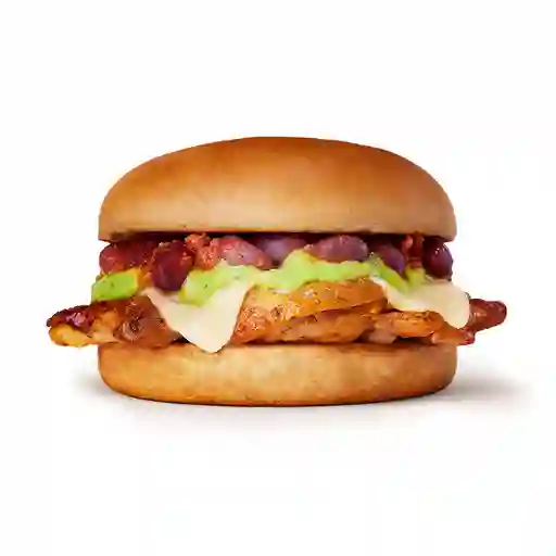 Hamburguesa Churrasco Con Frijol