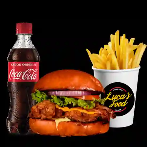 Honey Chicken Con Papas Y Gaseosa