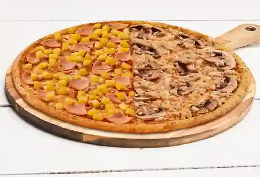 Pizza Por Mitades Extra Grande.