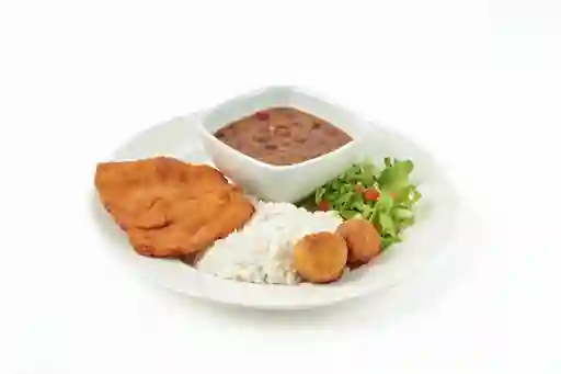 Almuerzo Chuleta Cerdo Frijol