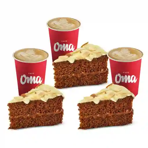 Combo X 3 Torta De Zanahoria + Bebida Ca